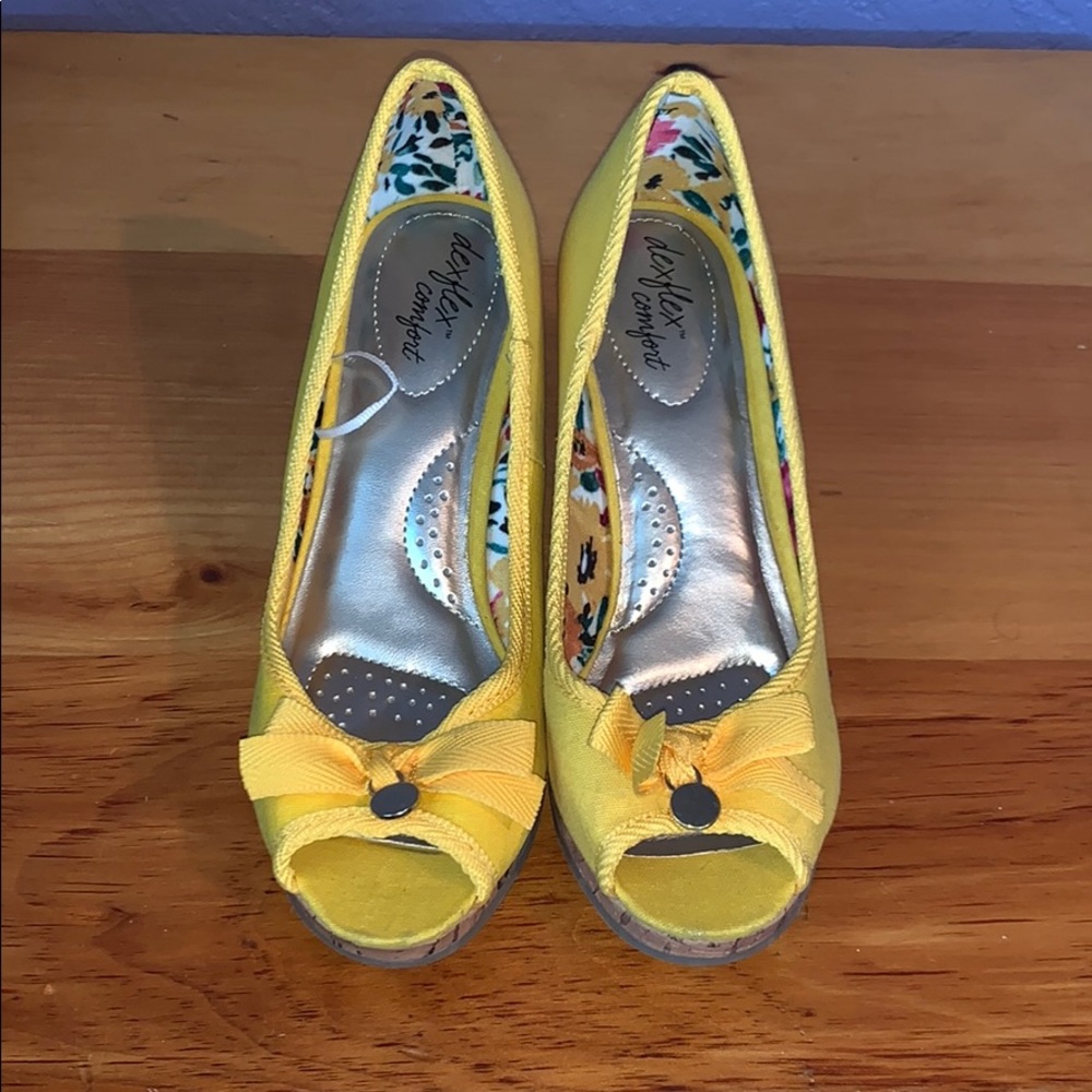 Yellow espadrilles